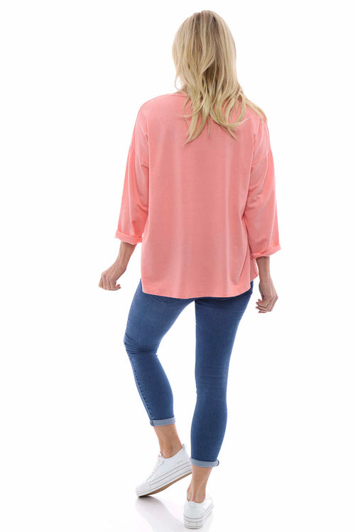 Sports Sweat Top Coral - Image 4