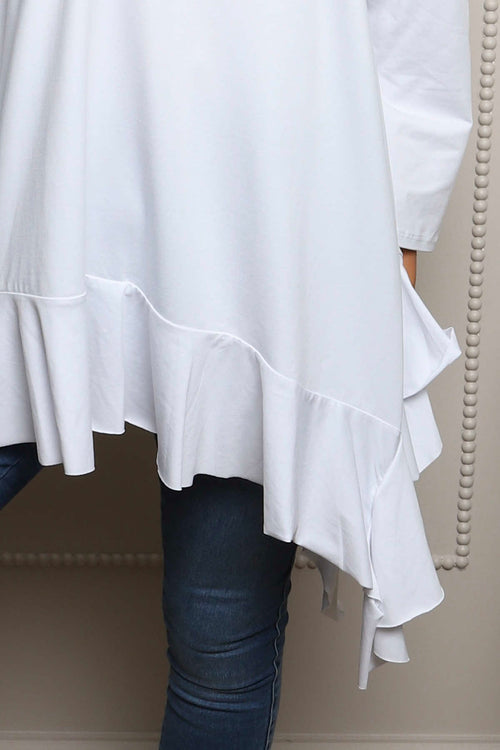 Carey Frill Cotton Top White - Image 4