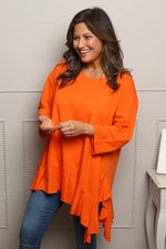 Carey Frill Cotton Top Orange Orange - Carey Frill Cotton Top Orange
