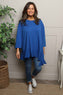 Carey Frill Cotton Top Cobalt