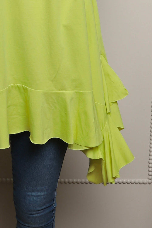 Carey Frill Cotton Top Yellow - Image 3