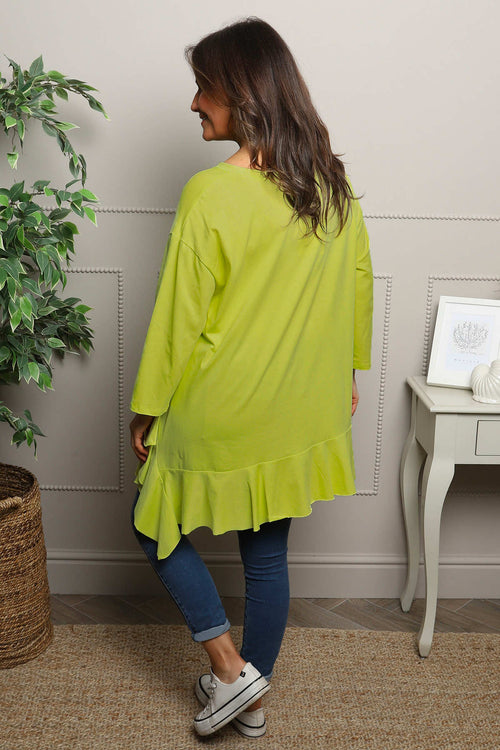 Carey Frill Cotton Top Yellow - Image 4