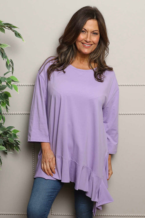Carey Frill Cotton Top Lilac - Image 2