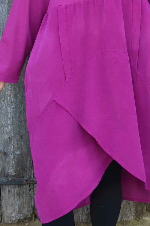 Arden Needlecord Dress Berry - Image 3