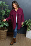 Justina Needlecord Shirt Burgundy