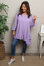 Carey Frill Cotton Top Lilac