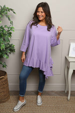 Carey Frill Cotton Top Lilac Lilac - Carey Frill Cotton Top Lilac