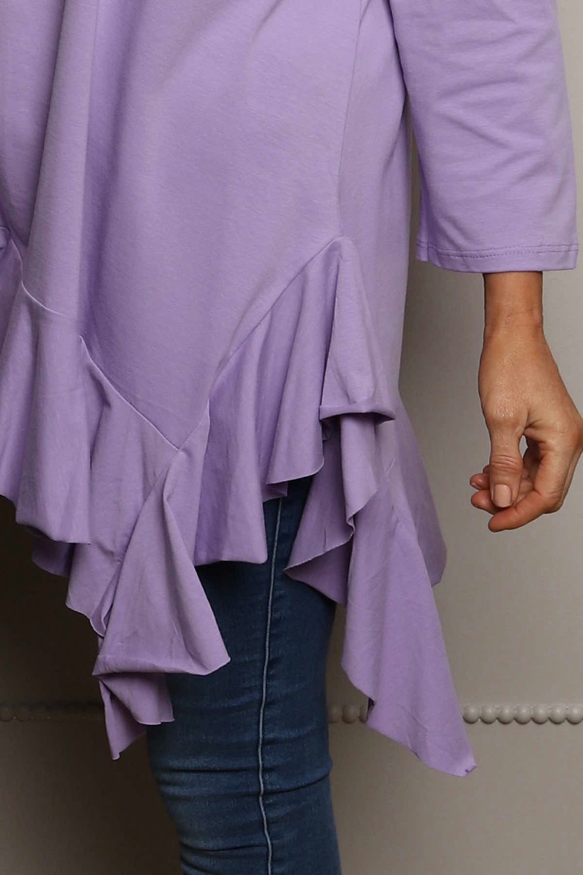 Carey Frill Cotton Top Lilac
