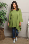 Carey Frill Cotton Top Olive