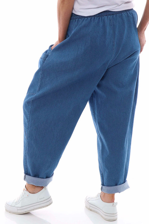 Marta Denim Pocket Pants Mid Denim - Image 7