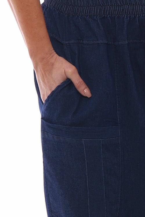 Marta Denim Pocket Pants Dark Denim - Image 4
