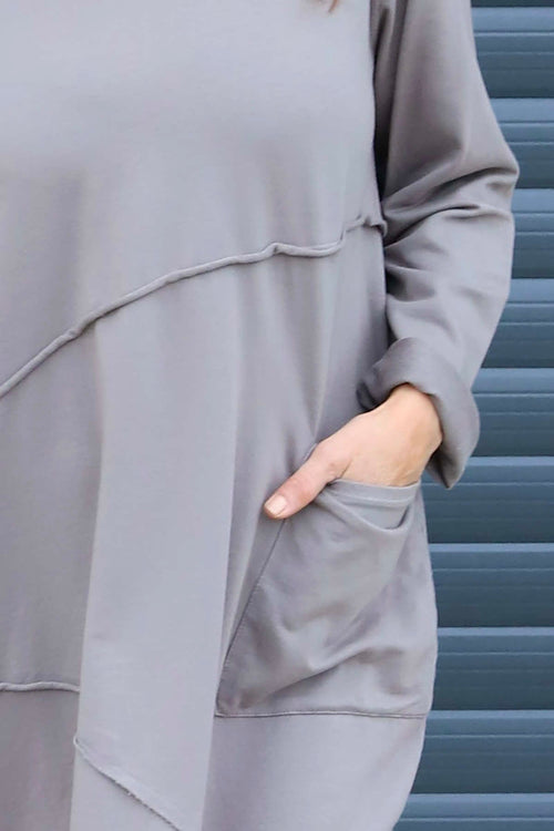 Arlene Pocket Cotton Tunic Mocha - Image 3