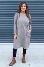 Arlene Pocket Cotton Tunic Mocha Mocha - Arlene Pocket Cotton Tunic Mocha