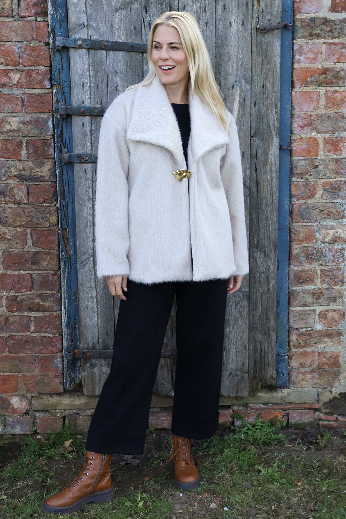 Christine Fluffy Jacket Stone