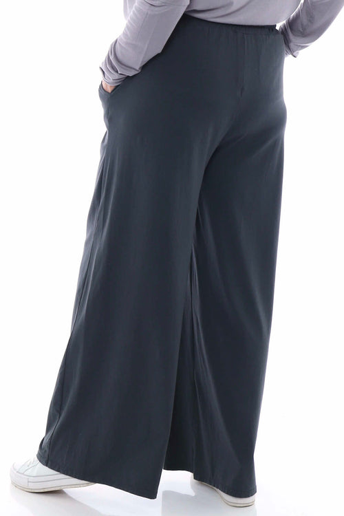 Frida Cotton Trousers Charcoal - Image 6