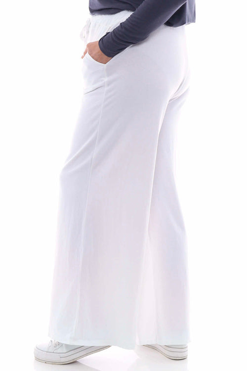 Frida Cotton Trousers White - Image 6