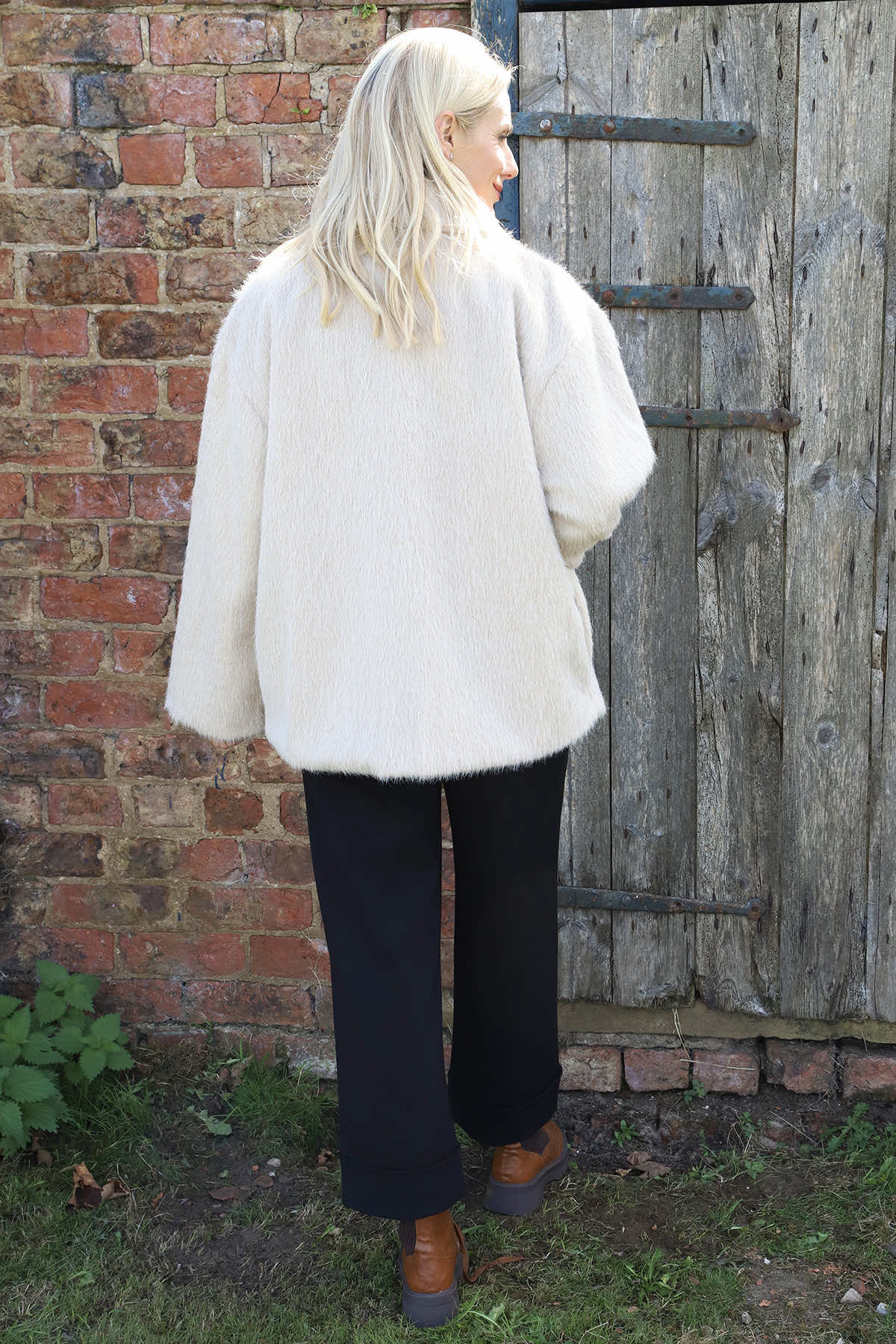 Christine Fluffy Jacket Stone