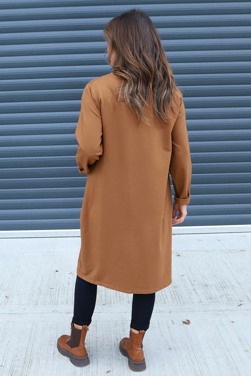 Arlene Pocket Cotton Tunic Nutmeg - Image 4