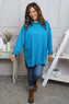 Katherine Cowl Pocket Top Teal
