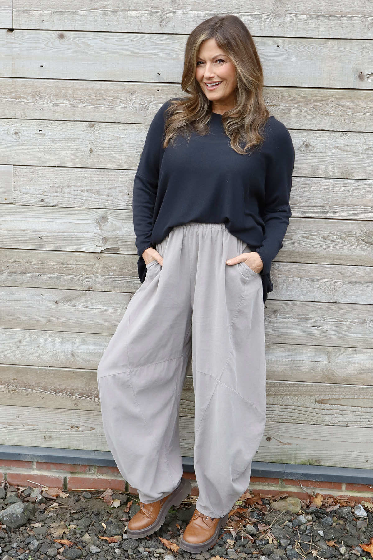 Journee Needlecord Trousers Mocha