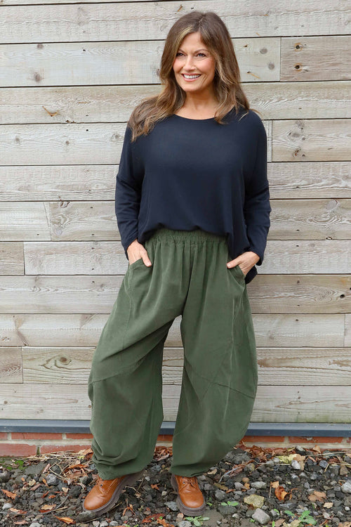 Journee Needlecord Trousers Khaki - Image 1