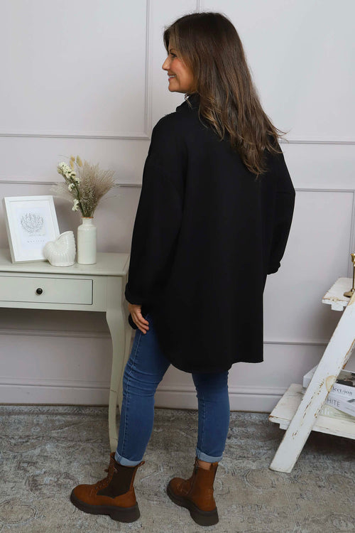 Katherine Cowl Pocket Top Black - Image 4