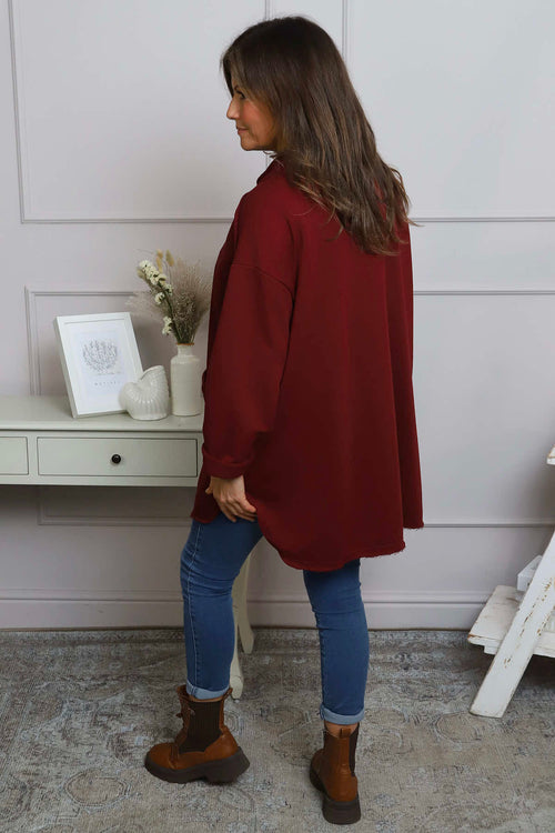 Katherine Cowl Pocket Top Wine - Image 4