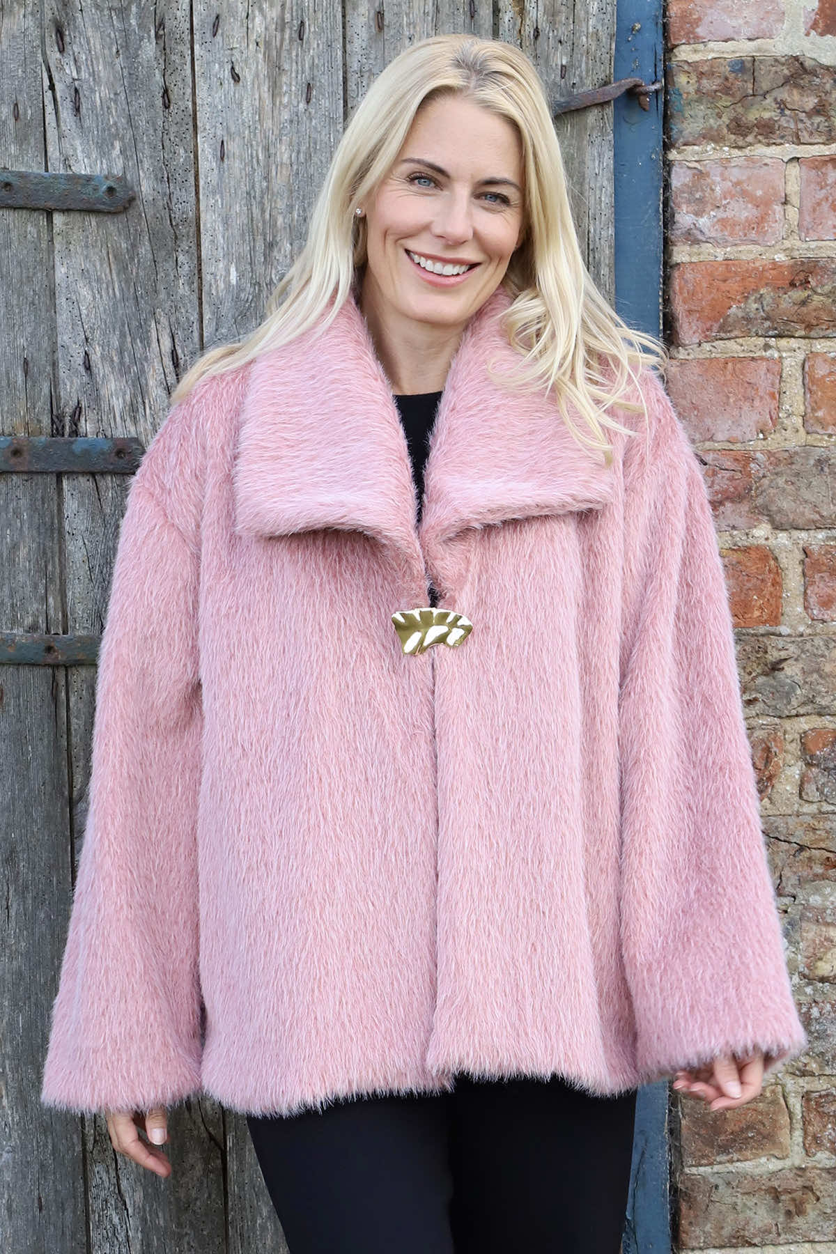 Christine Fluffy Jacket Pink