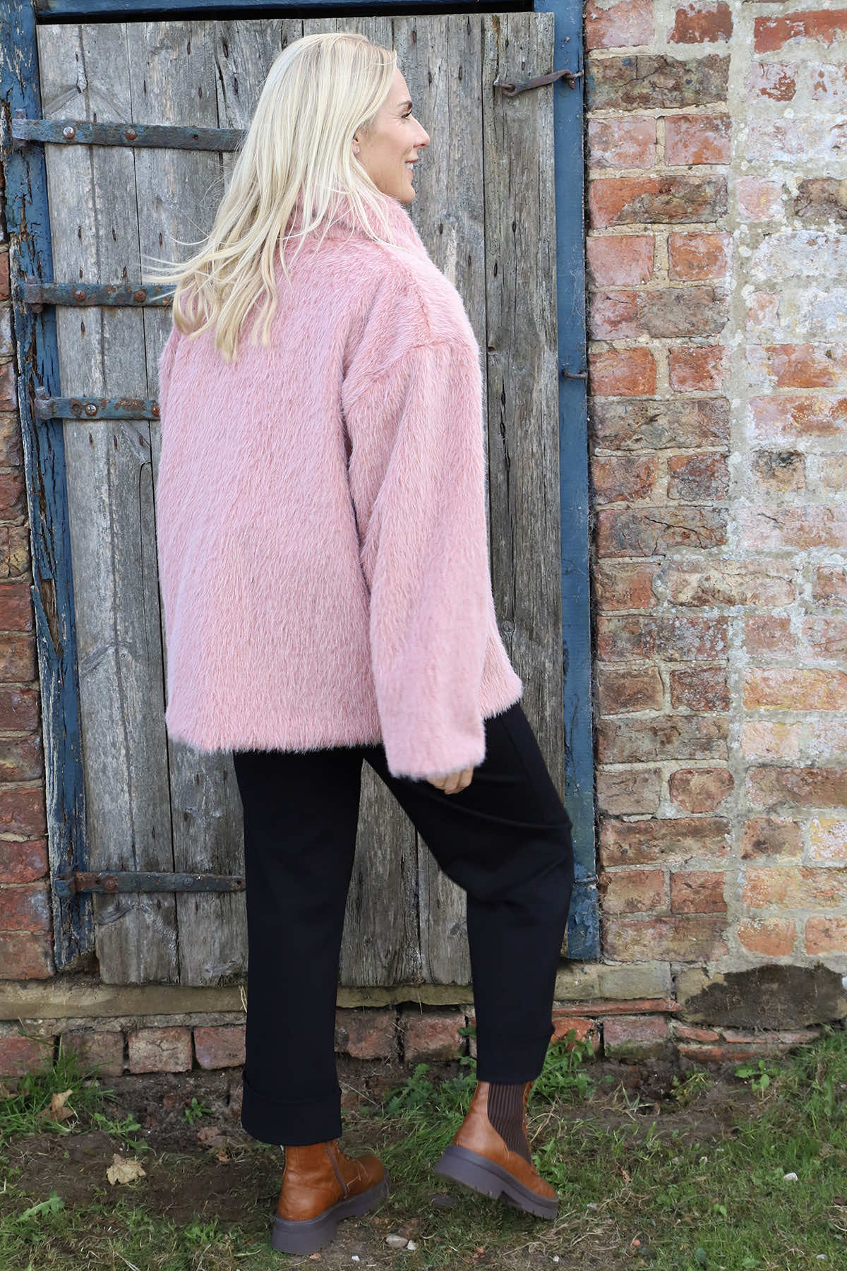 Christine Fluffy Jacket Pink