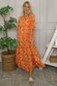 Norma Print Dress Orange