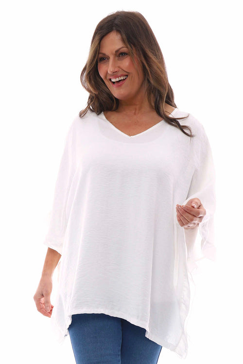 Genesis Tie Back Frill Top White - Image 1