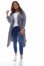 Chica Knitted Cardigan Grey Grey - Chica Knitted Cardigan Grey