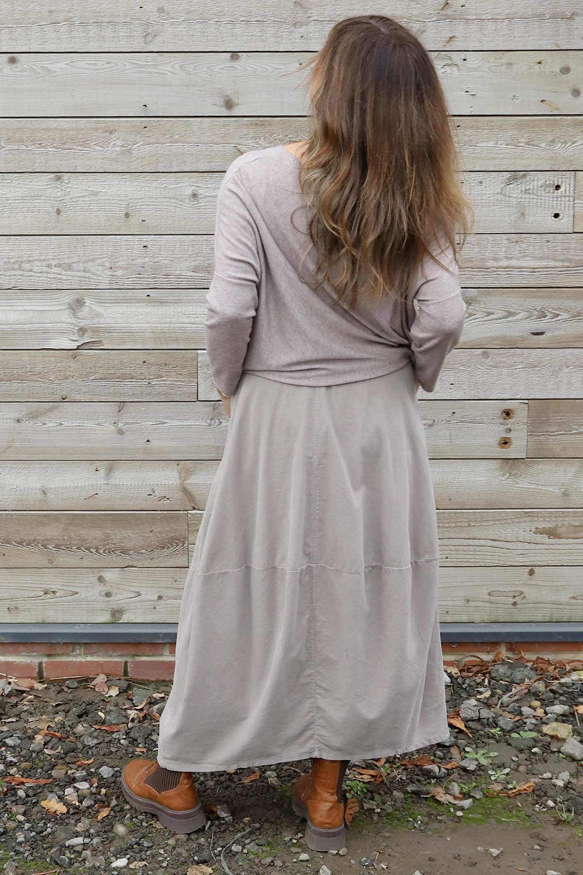 Branwen Belted Needlecord Skirt Mocha