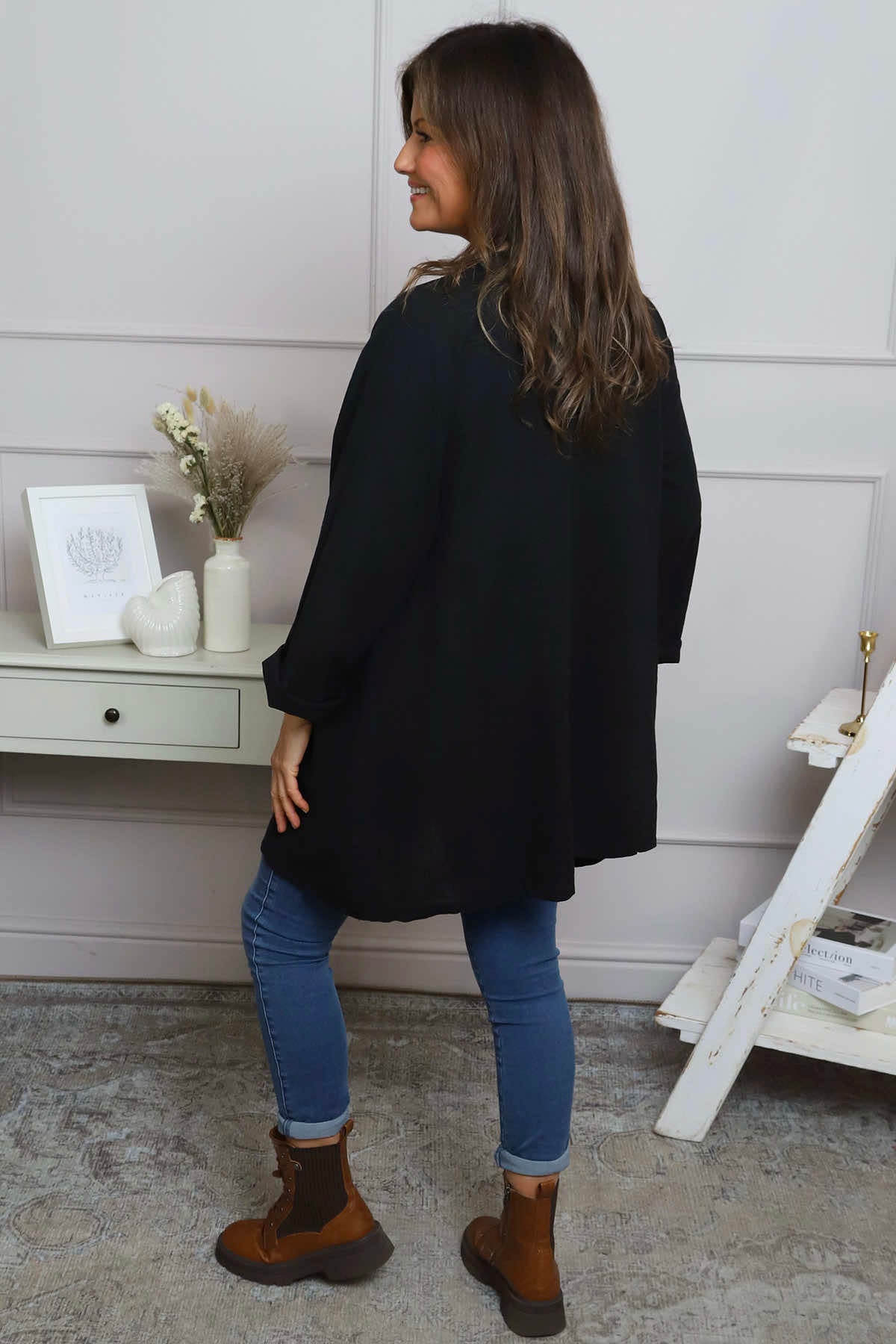 Annemarie Linen Tunic Black