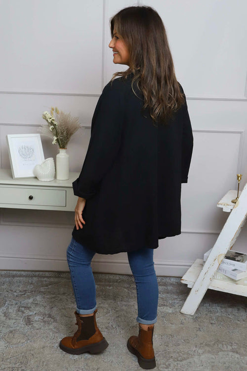 Annemarie Linen Tunic Black - Image 4