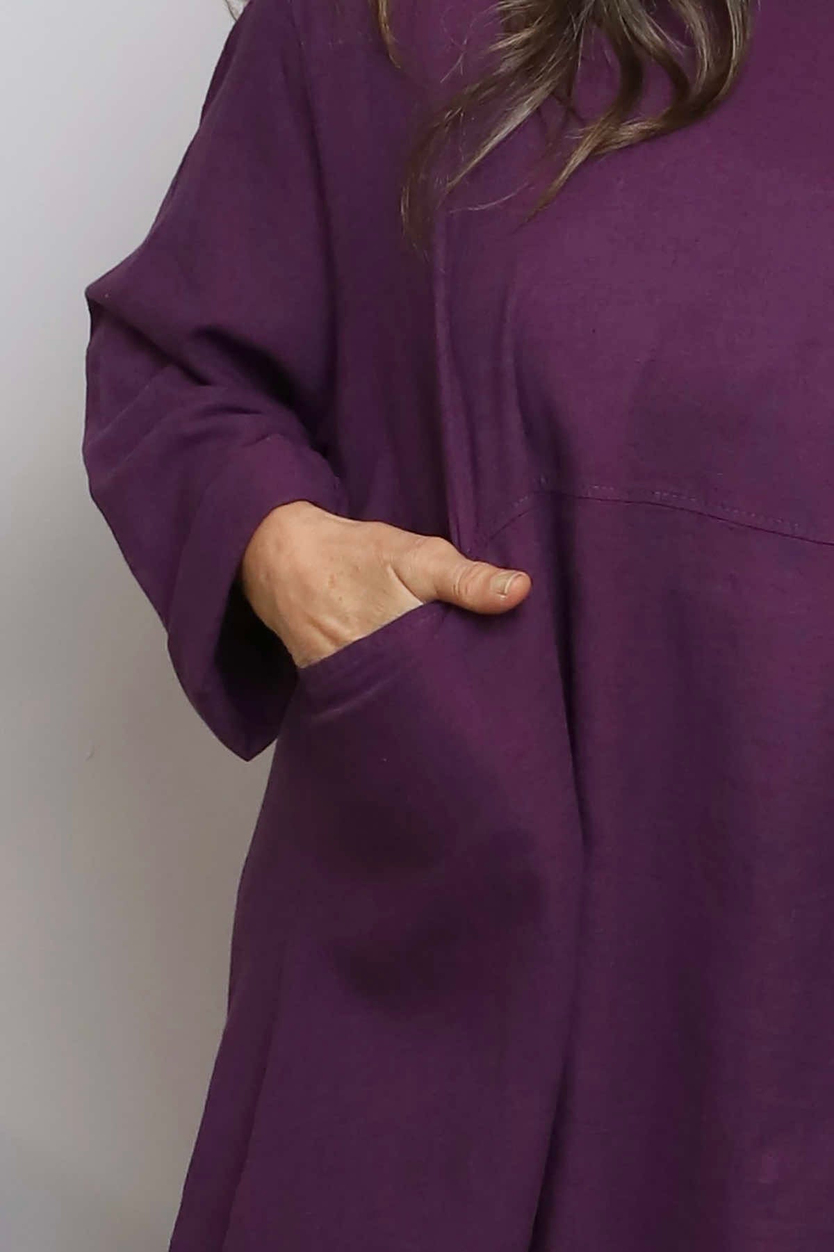 Annemarie Linen Tunic Purple