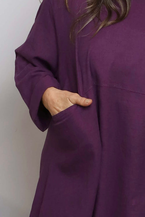 Annemarie Linen Tunic Purple - Image 3