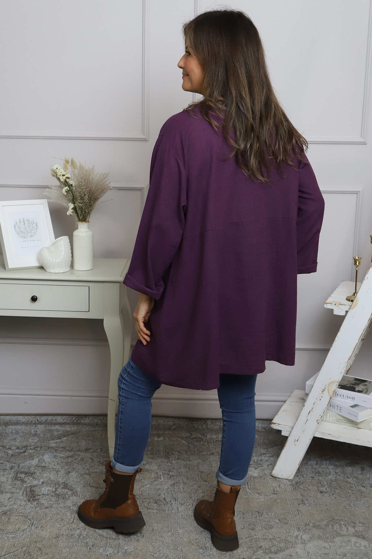 Annemarie Linen Tunic Purple