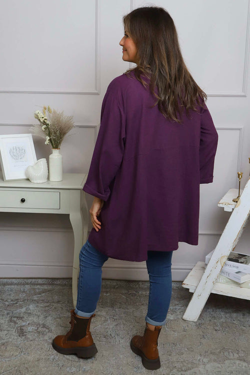 Annemarie Linen Tunic Purple - Image 4