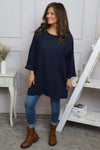 Annemarie Linen Tunic Navy