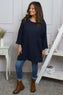 Annemarie Linen Tunic Navy
