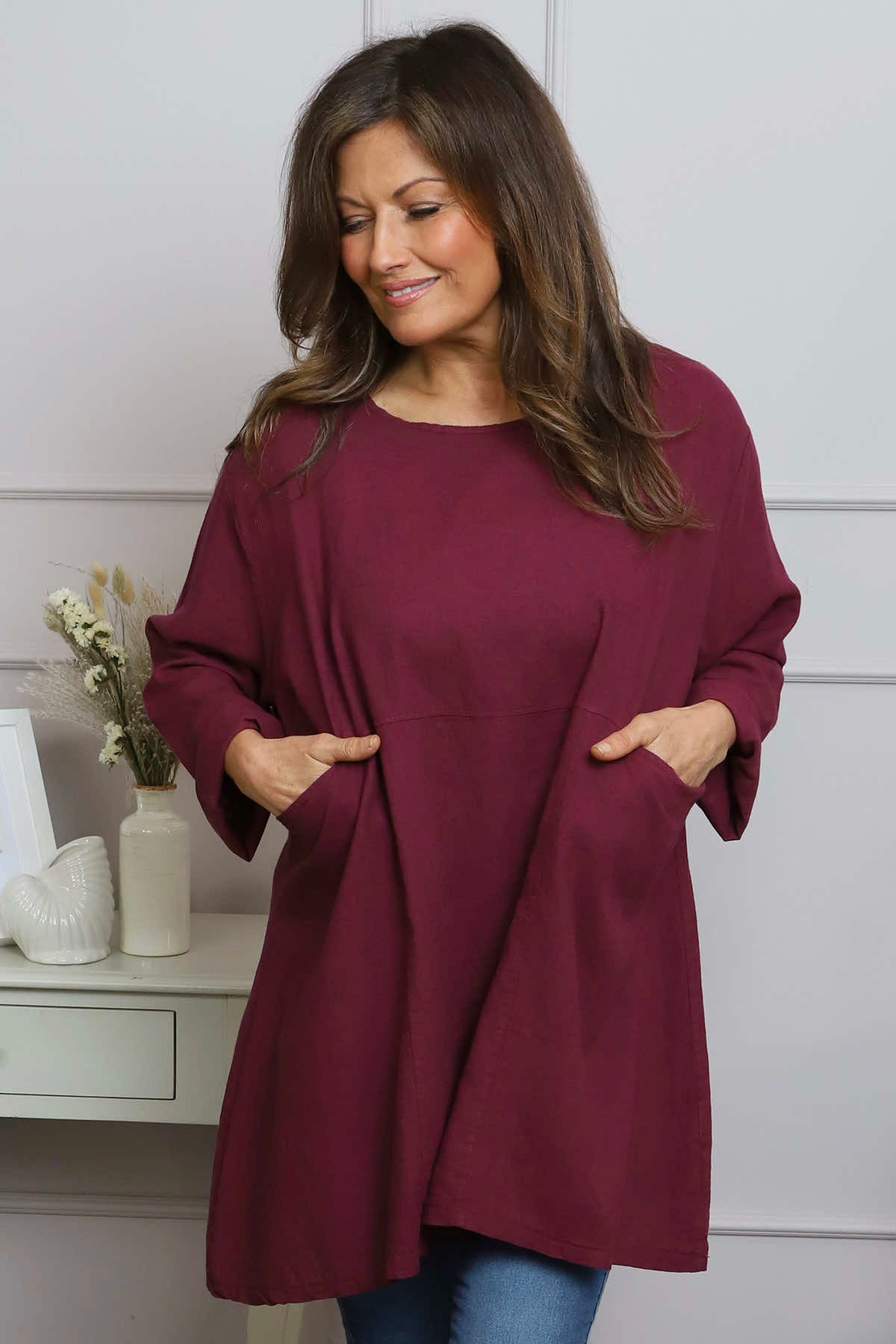Annemarie Linen Tunic Wine