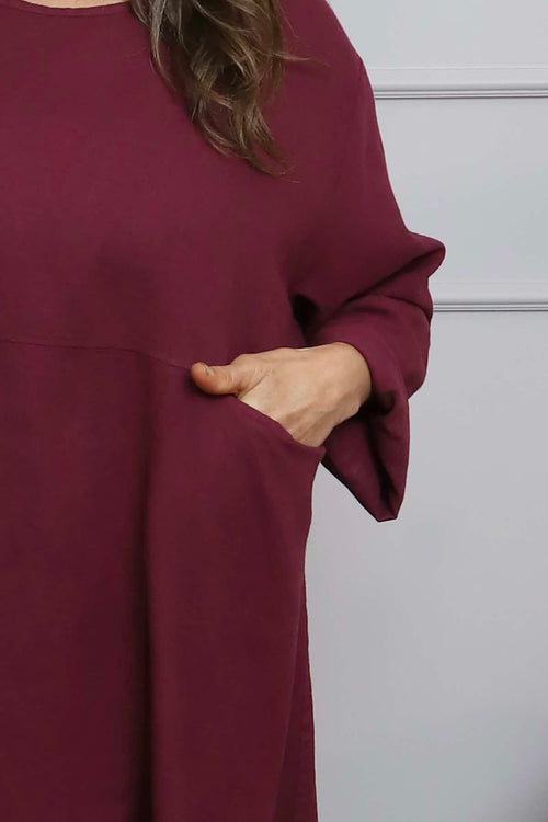 Annemarie Linen Tunic Wine - Image 3