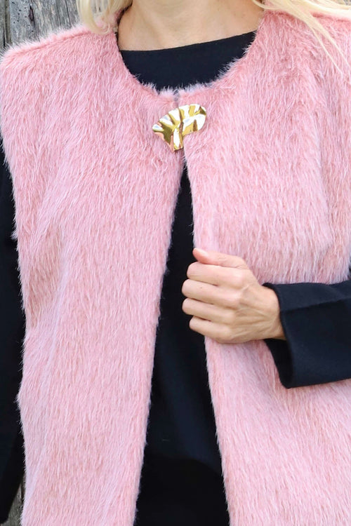 Sunya Fluffy Gilet Pink - Image 3