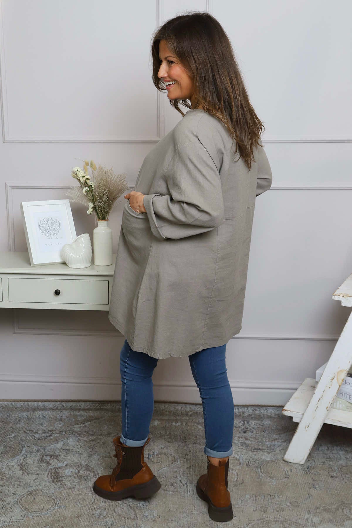 Annemarie Linen Tunic Mocha