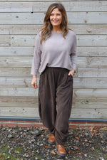 Journee Needlecord Trousers Cocoa Cocoa - Journee Needlecord Trousers Cocoa