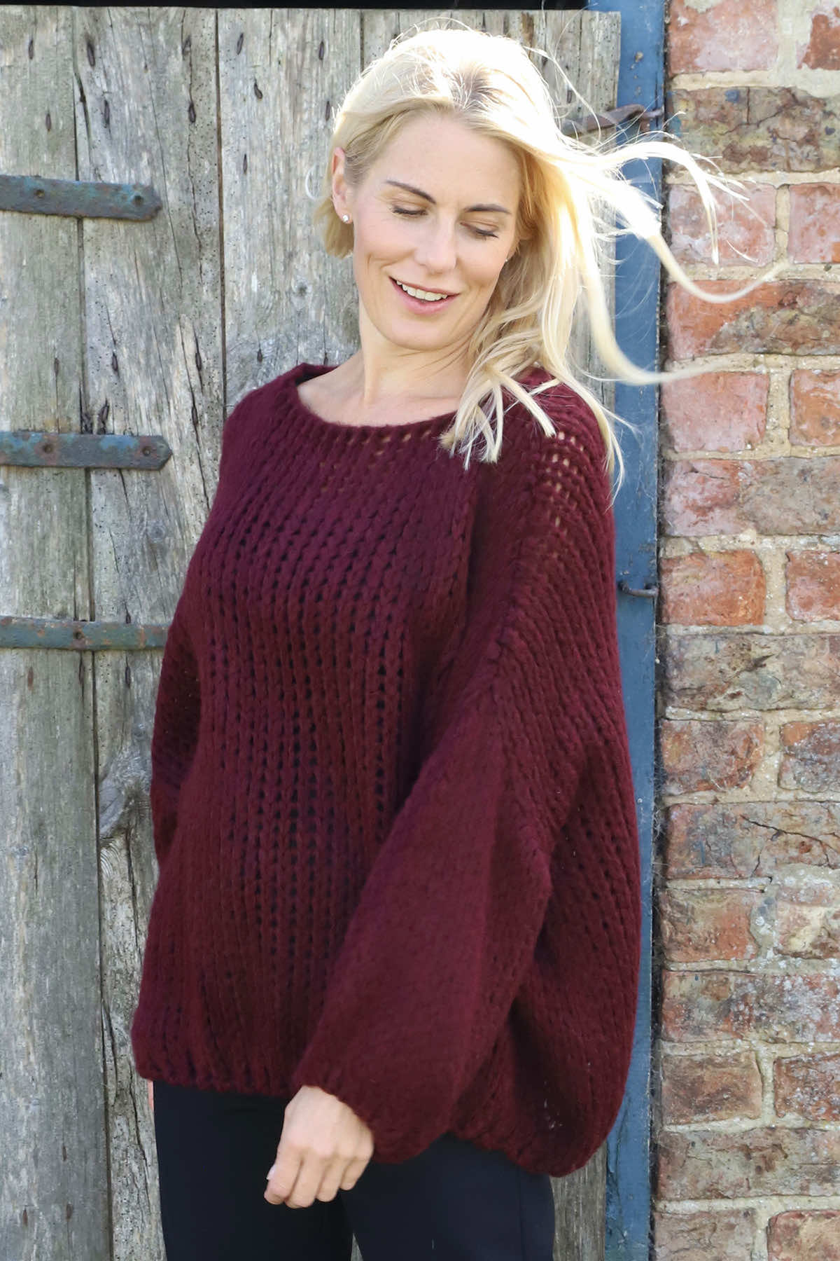 Ziva Knitted Jumper Wine