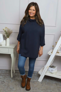 Raleigh Cowl Cotton Top Navy