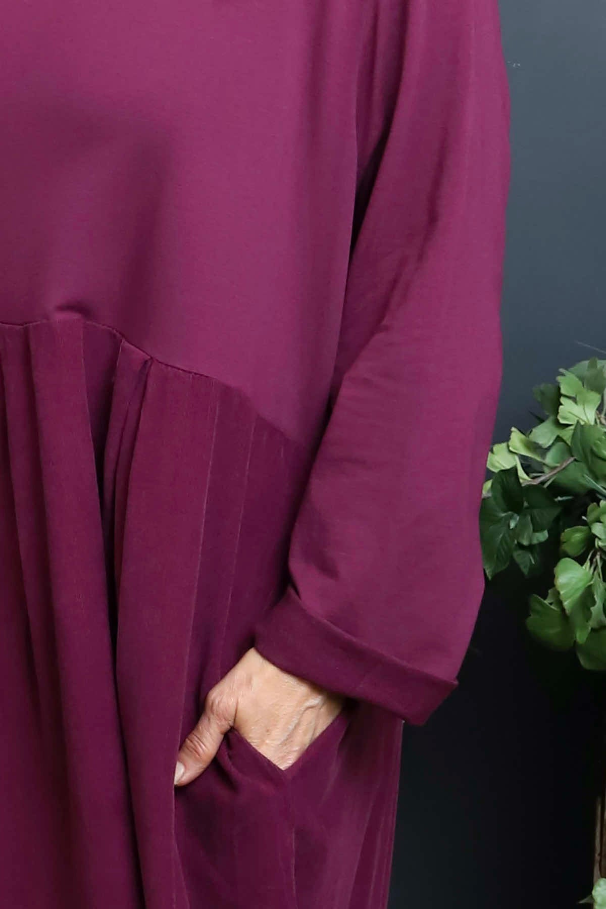 Petra Cotton Dress Berry