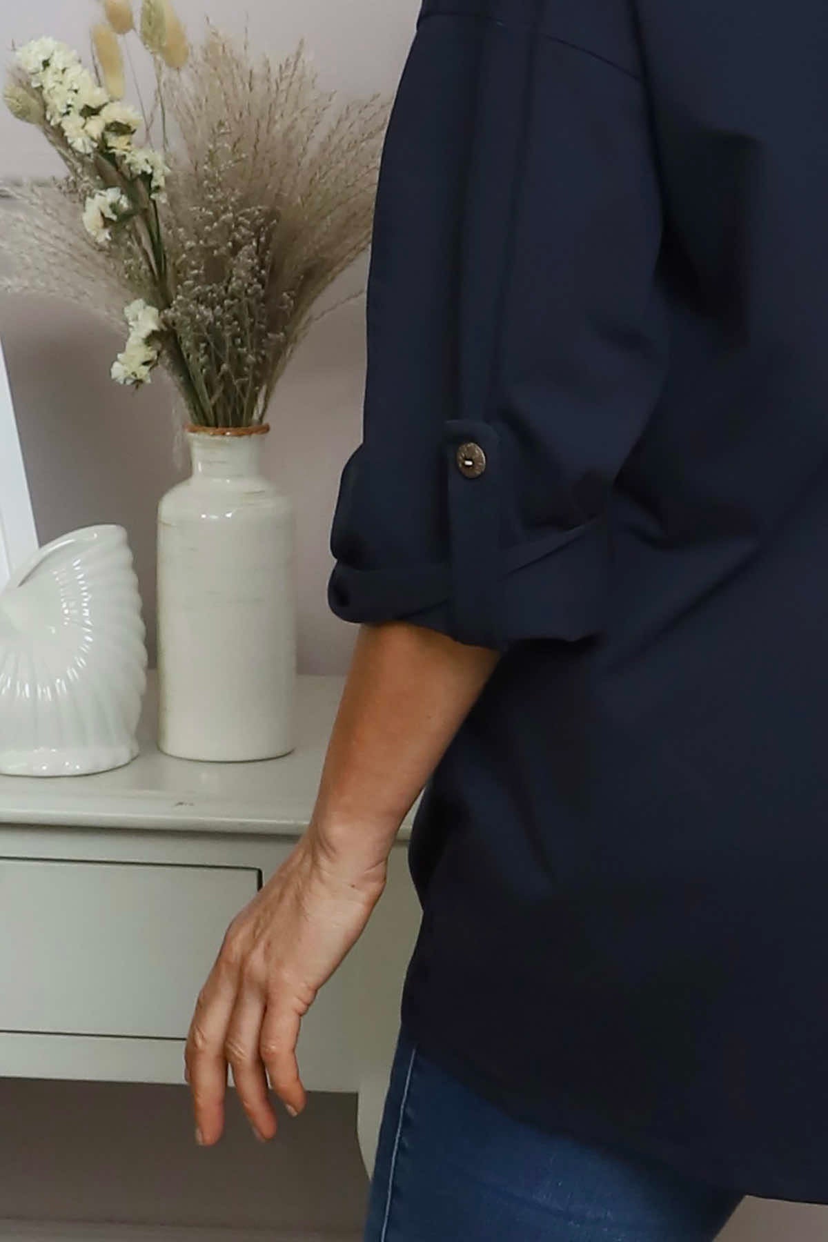 Raleigh Cowl Cotton Top Navy